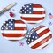 50Pcs American Flag Patriotic Oval Plates Party Supplies 4th Of July Oval Plates Heavy Duty Disposable Independence Day Paper Plate for Veterans Election July 4 Independence Day Decor,10 * 12 Inch